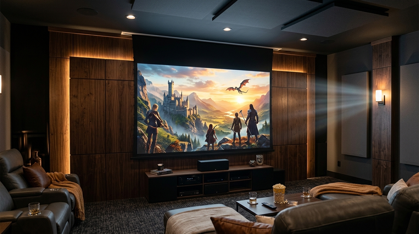 Titan TNS-100 Motorized Screen vs Elite Screens CineTension 2: Ultimate Tab-Tensioned Comparison